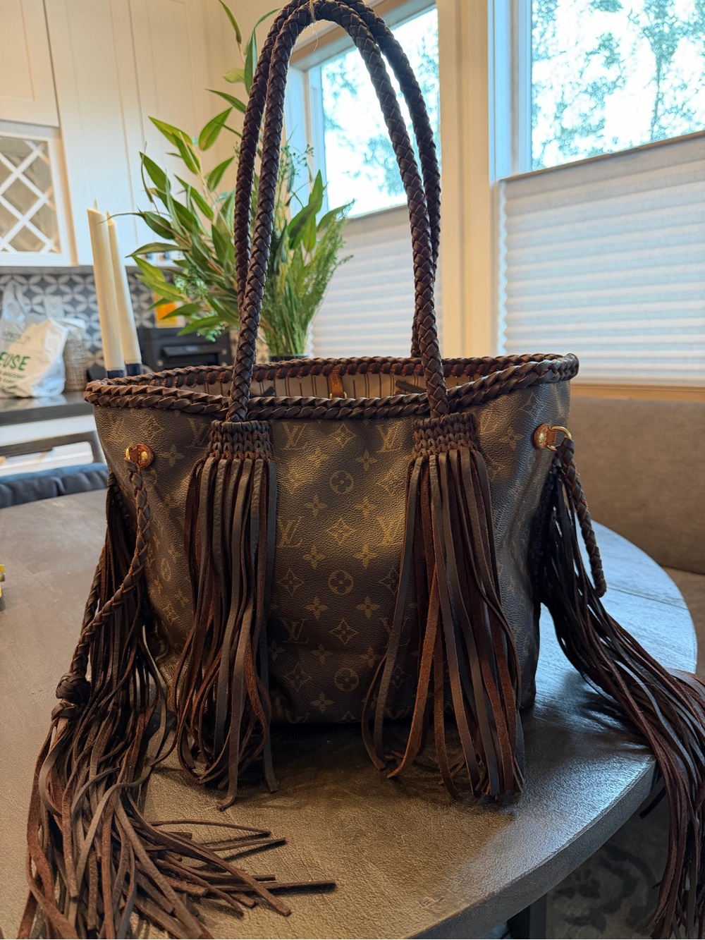 Louis Vuitton Neverfull Tote refurbished by Leather and Vodka